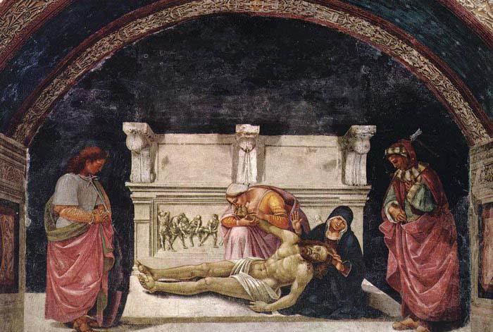Luca Signorelli Lamentation over the Dead Christ with Sts Parenzo and Faustino Sweden oil painting art
